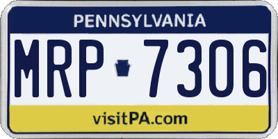 PA license plate MRP7306