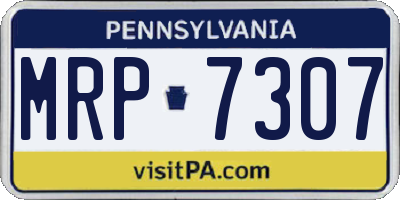 PA license plate MRP7307