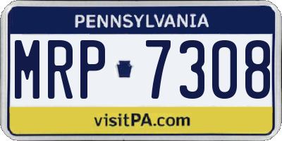 PA license plate MRP7308