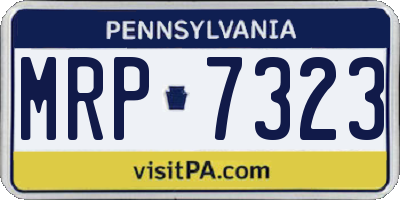 PA license plate MRP7323