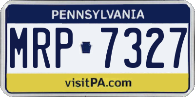 PA license plate MRP7327