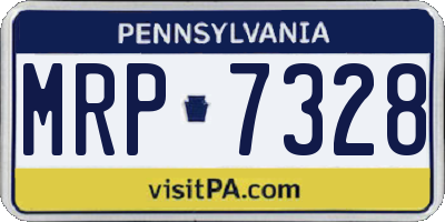 PA license plate MRP7328