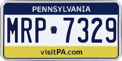 PA license plate MRP7329