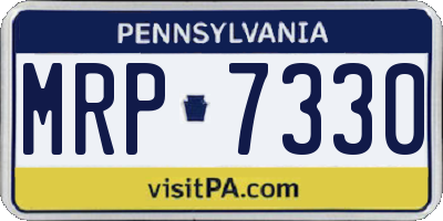 PA license plate MRP7330