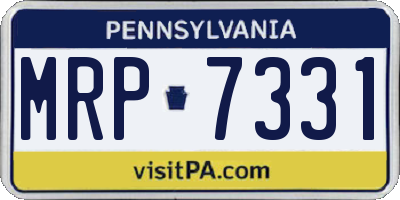 PA license plate MRP7331