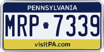PA license plate MRP7339