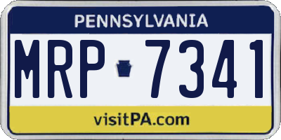 PA license plate MRP7341