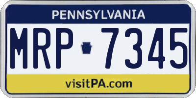 PA license plate MRP7345