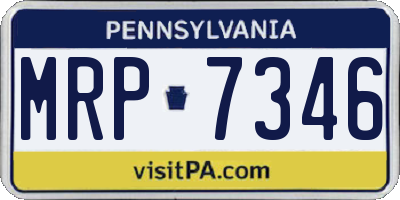 PA license plate MRP7346