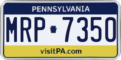 PA license plate MRP7350