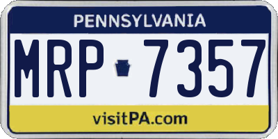 PA license plate MRP7357