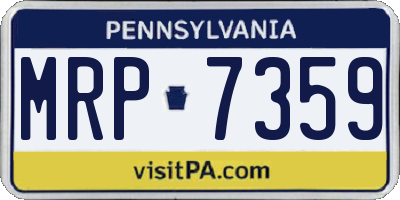 PA license plate MRP7359
