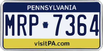 PA license plate MRP7364