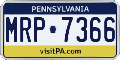 PA license plate MRP7366