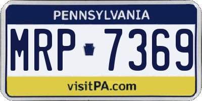 PA license plate MRP7369