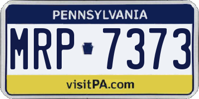 PA license plate MRP7373