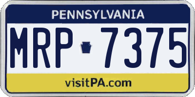 PA license plate MRP7375
