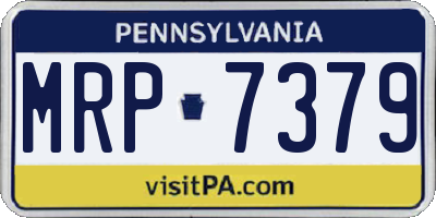PA license plate MRP7379