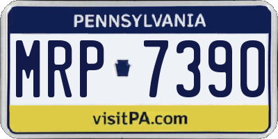 PA license plate MRP7390