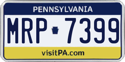 PA license plate MRP7399