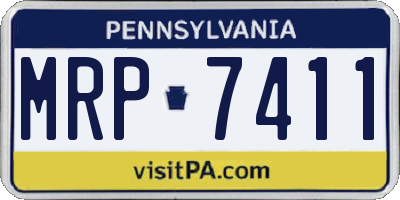 PA license plate MRP7411