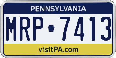 PA license plate MRP7413