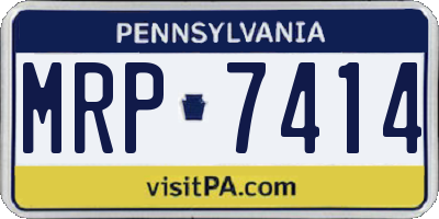 PA license plate MRP7414