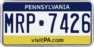 PA license plate MRP7426