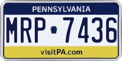 PA license plate MRP7436