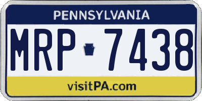 PA license plate MRP7438