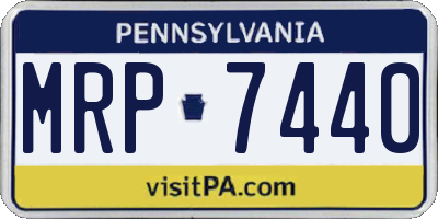 PA license plate MRP7440