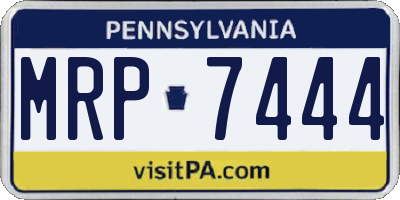PA license plate MRP7444