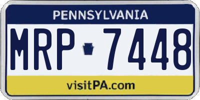 PA license plate MRP7448