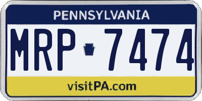 PA license plate MRP7474