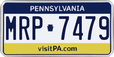 PA license plate MRP7479