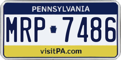 PA license plate MRP7486