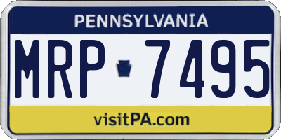 PA license plate MRP7495