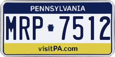 PA license plate MRP7512