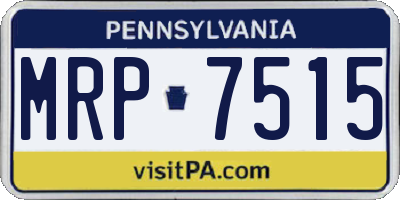 PA license plate MRP7515
