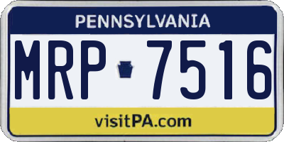 PA license plate MRP7516