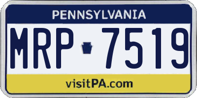 PA license plate MRP7519