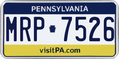 PA license plate MRP7526