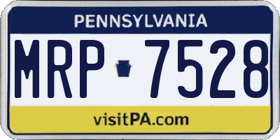 PA license plate MRP7528