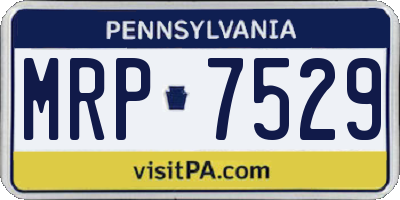 PA license plate MRP7529