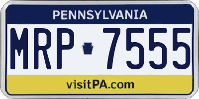 PA license plate MRP7555