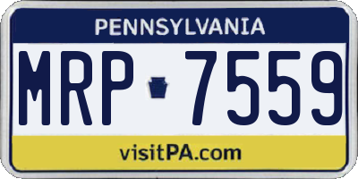 PA license plate MRP7559