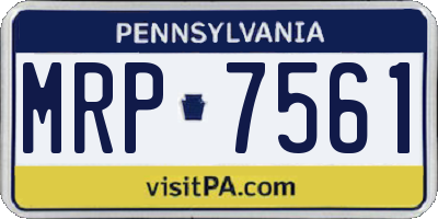 PA license plate MRP7561