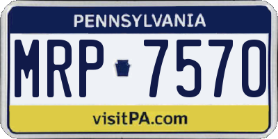 PA license plate MRP7570