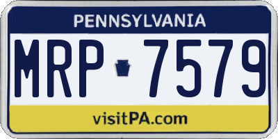 PA license plate MRP7579