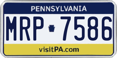 PA license plate MRP7586